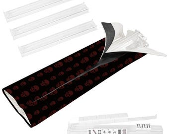 Mahjong Rack Set with Pusher and Storage Bag Gothic Skull | 4 Acrylic Racks | American Mahjong Accessories | Mahjong Mortis