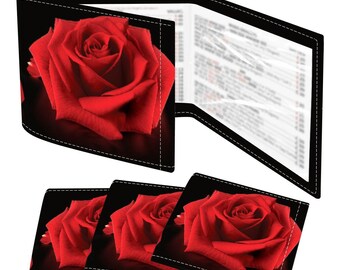 Mahjong Card Holder Set Gothic Rose | NMJL Card Case with Line Finder | American Mahjong Accessories | Mahjong Gift