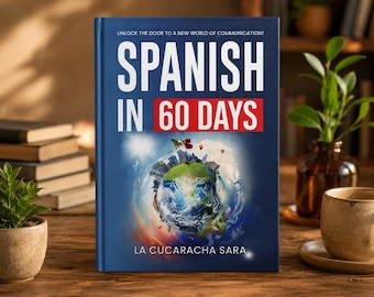 Spaans in 60 dagen-boek – Spaans werkboek voor beginners, 60 dagen taalleerplan, grammatica en woordenschatgids