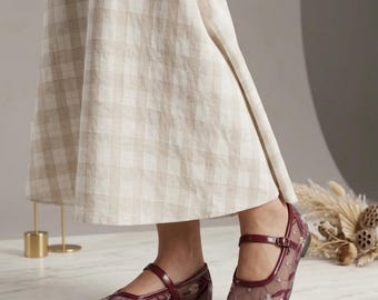 Laceya Petaline Maroon Mary Jane Shoes