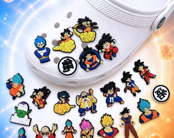 22 stks Dragon Ball Charms Set Anime Croc Charms Goku Vegeta PVC Schoen Accessoires voor Klompen Sandalen Kids geschenken Fans
