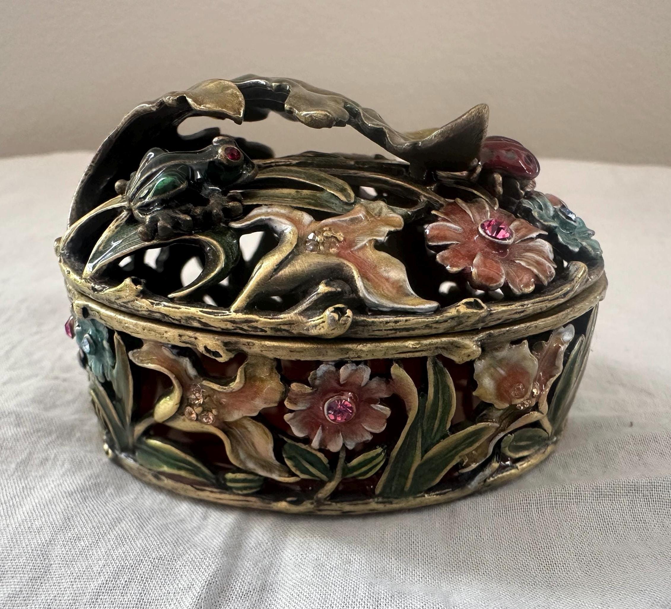 ラピス 【美品】RUCINNI 2点セット ジュエリーケース ヴィンテージ Rucinni Trinket Box - Etsy
