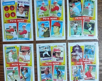 1986 Topps The Pete Rose Years Complete 6-Card Insert Set (#2-#7)