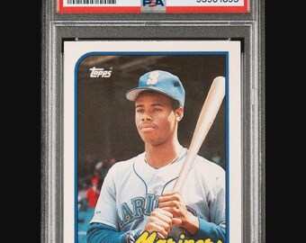 1989 Topps Traded Ken Griffey Jr. Rookie Card #41T - PSA 7 NM