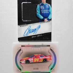 NASCAR Trading Card Lot: Brad Keselowski Auto Patch /99 Bill Elliott Throwback Rides /35