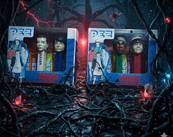 Rare Stranger Things PEZ Collector Set – 2 Box Bundle – Eleven, Mike, Lucas, Dustin