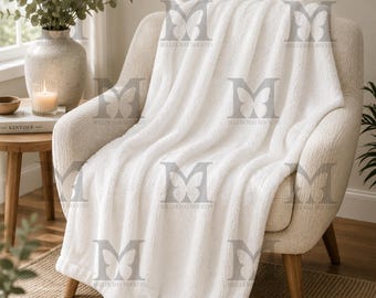 Modell einer Samt-Plüschdecke, Weiß