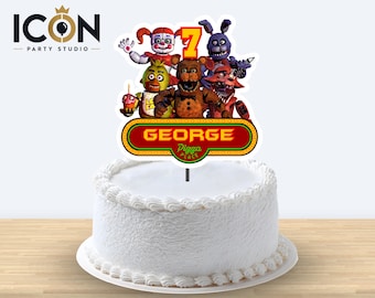 Five Nights at Freddy's Cake Topper, FNAF Decoration, Printable Custom Cake Topper, Five Nights at Freddy's Cake Topper