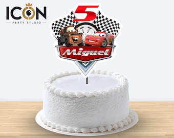 Cars cake topper, Lightning McQueen decoration, custom printable topper, Lightning McQueen Cars cake topper PDF