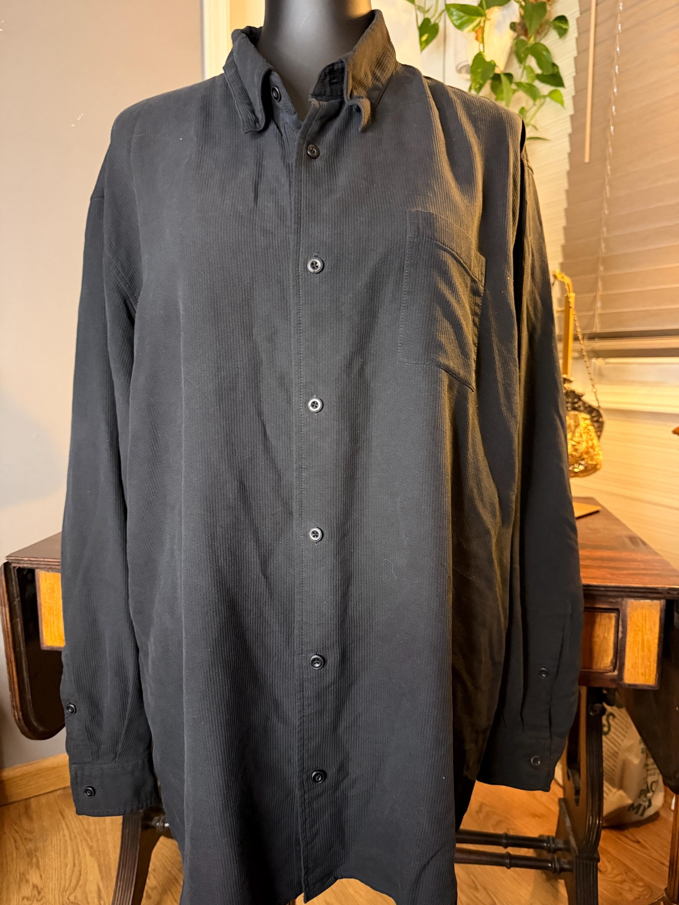 Mens Vintage Silk Dress Shirt - Etsy