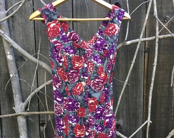 Vintage // 90s // Peony // Cross Back // Romper
