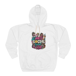 Anti Social Social Club Hoodie | Cartoonafbeelding, ijsje en doodskopillustratie