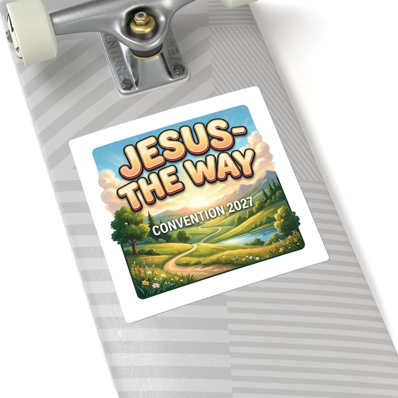Paper Path Guide Jesus the Way Convention 2027 Square Sticker | Scenic Path Design ...