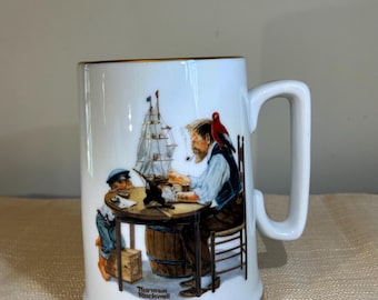 Vintage 1985 Norman Rockwell "For a Good Boy" Porcelain Mug