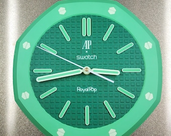 AP x Swatch Royal Pop Wall Clock GREEN EIGHT