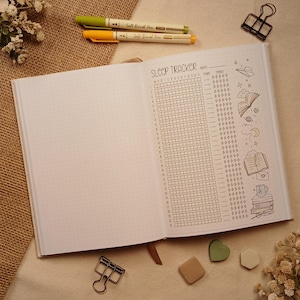Sleep Tracker | Stick-In-Page | A5 Format | Tracker | Sleep Log & Wellness | Colored or Black and White