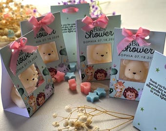Safari Lion Candle Favors: Baby Shower Keepsakes for Boy or Girl