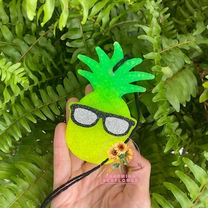Neon Pineapple Car Freshener