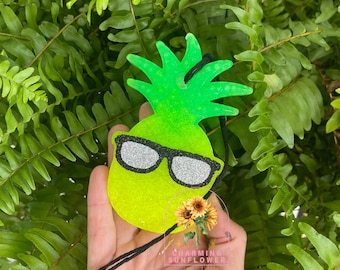 Neon Pineapple Car Freshener