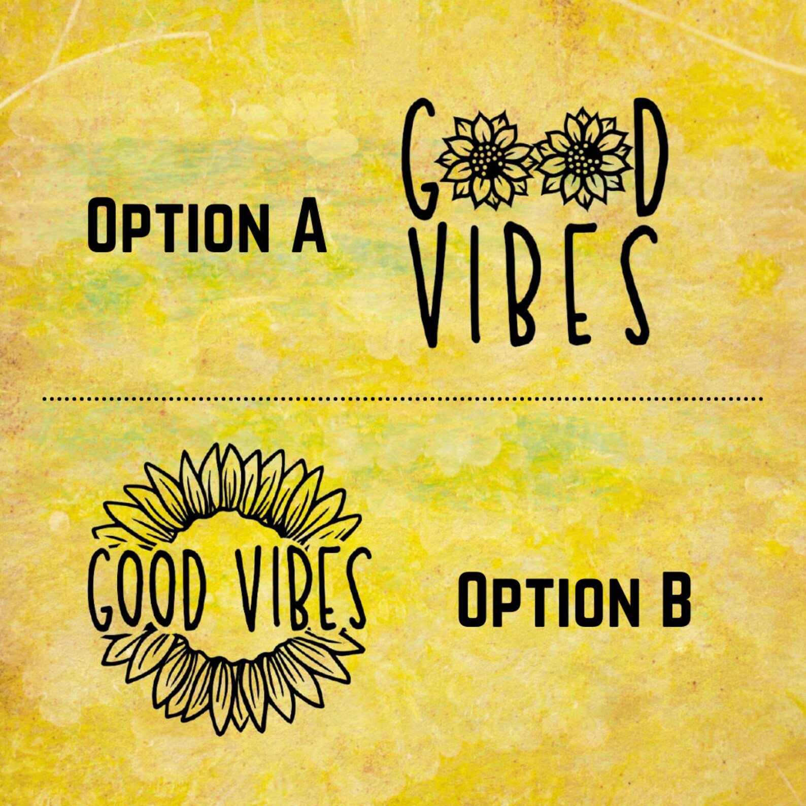 Good Vibes // Sunflower // Good Vibes Decal // Sunflower Decal Etsy
