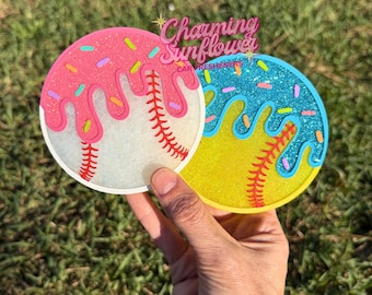 Ice Cream Drip Baseball - Softball Car Freshener