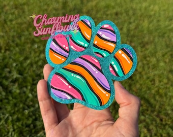 Hand Painted Paw Print Car Freshener