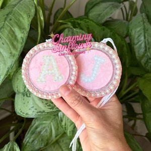 Pearl Monogram Letter With Pearls Car Freshie