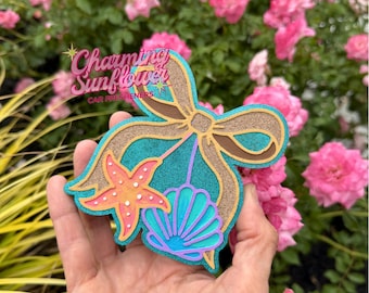 Sandy Bow With Seashells Car Freshener