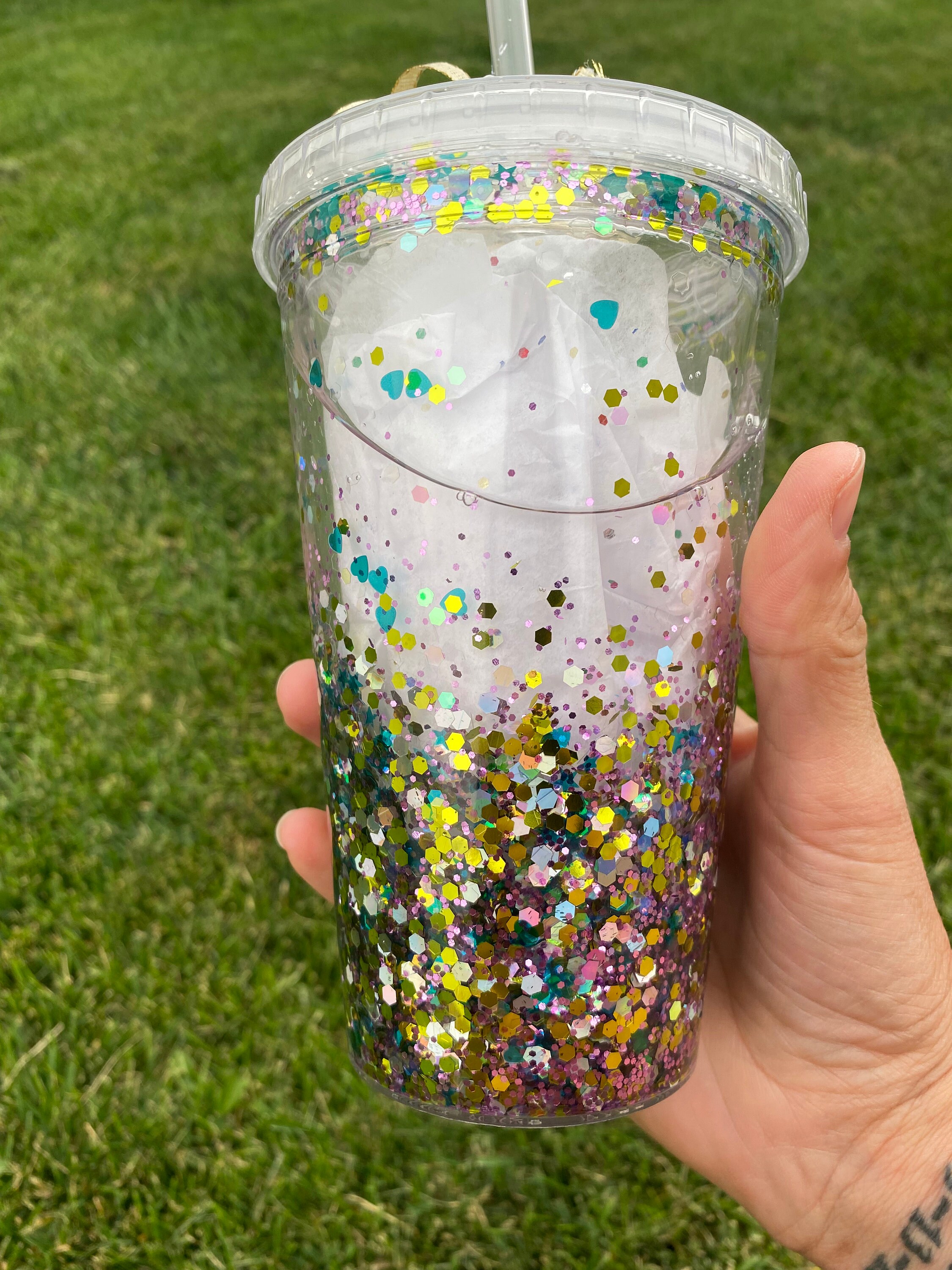 Snow Globe Tumbler // Customize // Glitter Tumbler // Custom Etsy