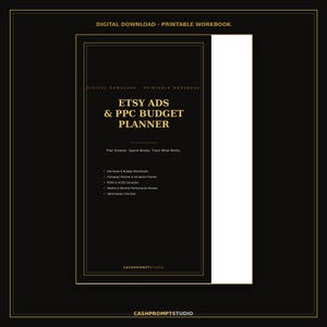 Etsy Ads & PPC Budget Planner Pdf | Advertising Tracker for Sellers | Roas Acos Calculator Digital Download