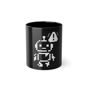 Error 404 Mug - Pixel Art Mug - Black Robot - 11oz |15oz
