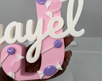 Personalized Candy Name Sign | Kids Room Decor, Candyland Nursery, Sweet Shop Bedroom