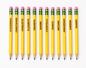 Personalized Engraved Pencils | Custom Name Pencil | Teacher Gift | Student Gift | Back to School | Classroom Favor | Laser Engraved Pencil