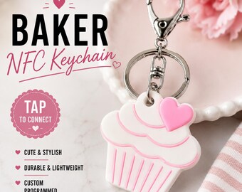 Custom Baker NFC Keychain | Tap to Order Cakes, Bakery Marketing Tool