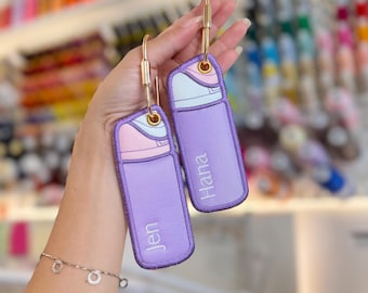 Water Bottle ITH Bag Tag Embroidery File | Instant Download | Personalized DIY Handmade Gift