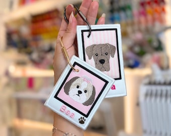 Polaroid ITH Bag Tag Embroidery File | Instant Download | Personalized DIY Handmade Gift