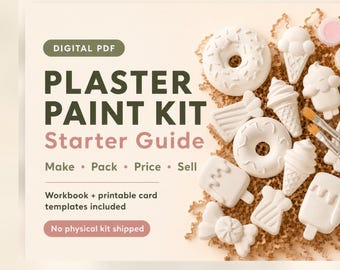 Plaster Paint Kit Starter Guide, Digital PDF Workbook, Printable Card Templates