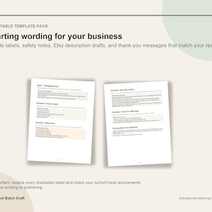 Plaster Paint Kit Business Workbook PDF, Craft Business Planner, Pricing Calculator, Etsy Listing Checklist image 9