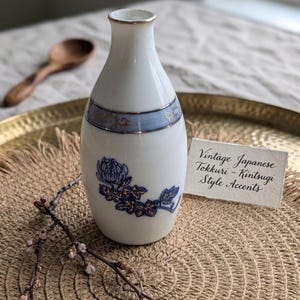 Blue Vintage Japanese Vase - Etsy