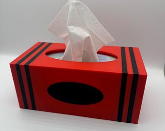 Custom 3D Crayon tissue box cover / Teachers Gifts / Add names to the side