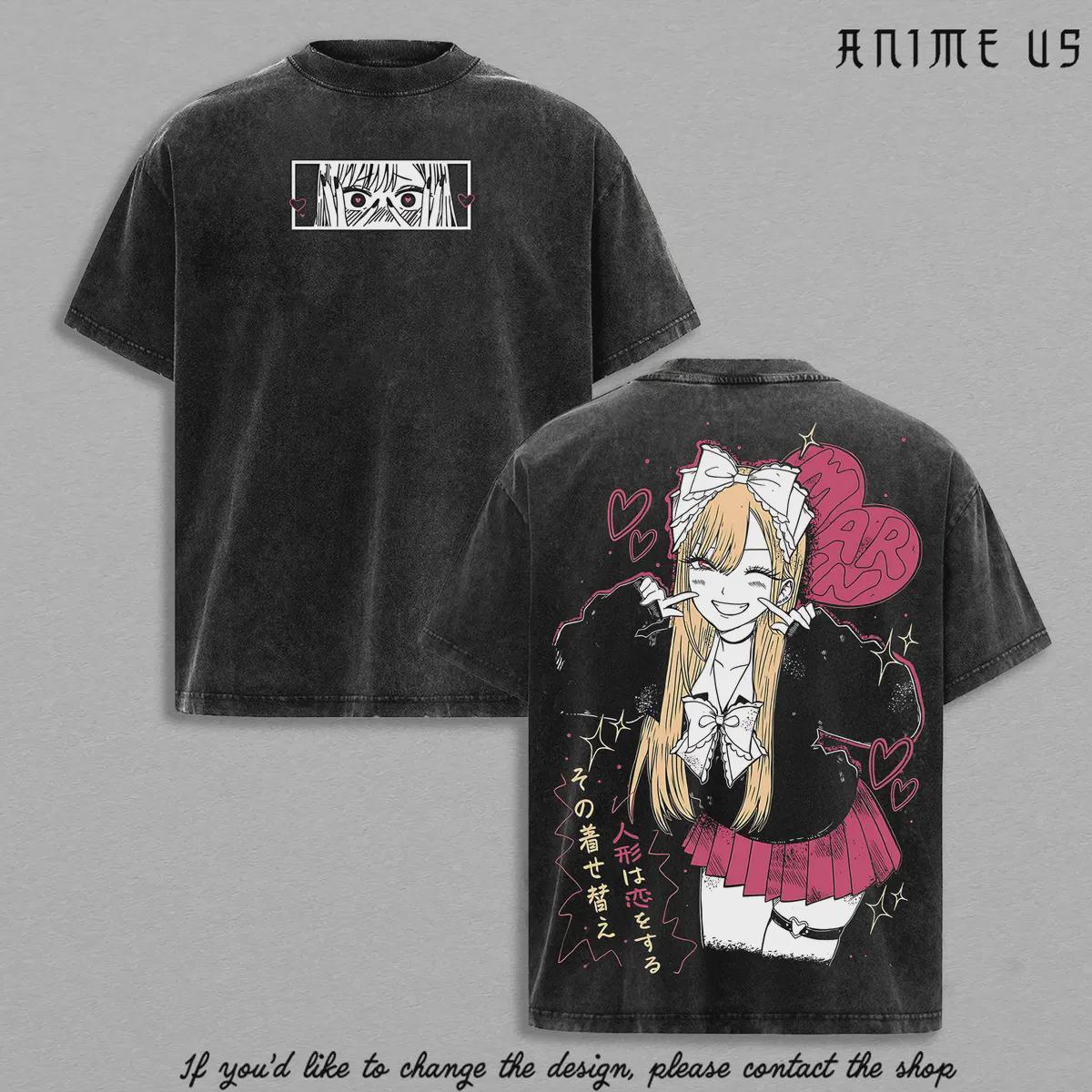 anime t shirt dress Tokisaki Kurumi Gothic Dress, 305GSM T-Shirt