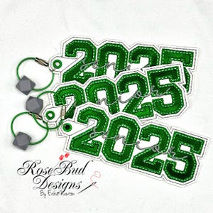 Class of 2025 Keyring, Senior class charm, Customizable