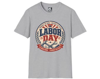Labor Day T-Shirt | Vintage Worker Pride, Skilled Trades Patriotic Design