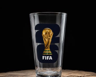 Bierglas voor het FIFA Wereldkampioenschap 2026, voetbalbierglas, 473 ml (16 oz) drinkgerei voor wedstrijddagen