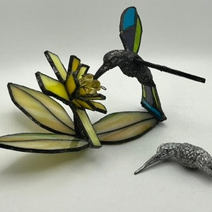 Lead Casting of a Hummingbird for Stained Glass with Pattern *Body Only* free Shipping!