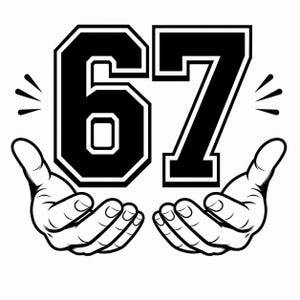 67 Svg, 67 Händer Svg Png, Sex Sju Svg, 67 Händer Clipart, Digital Nedladdning, Cricut Cut-fil, Skjorta Design, AI EPS
