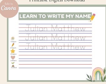 Editable Name Tracking Worksheet
