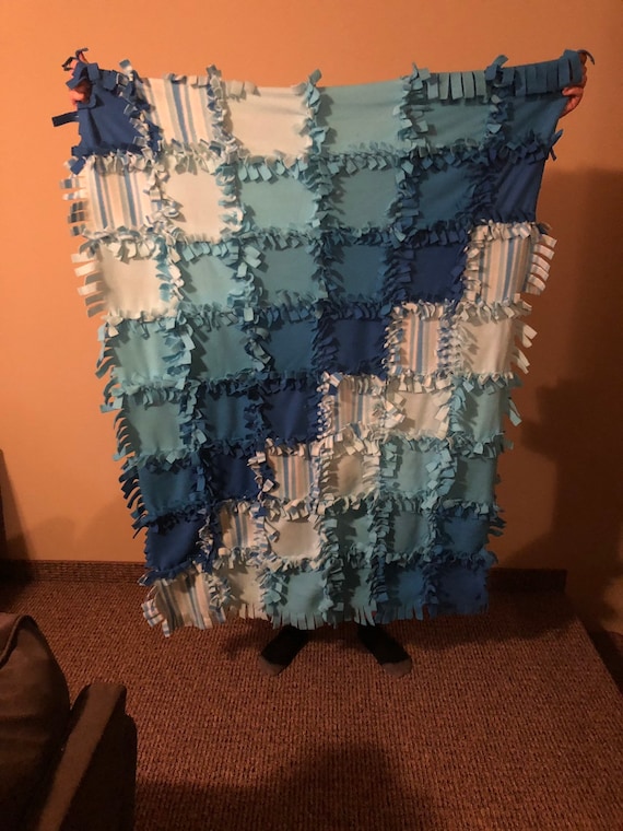 Fleece Throw Rag Blanket Etsy