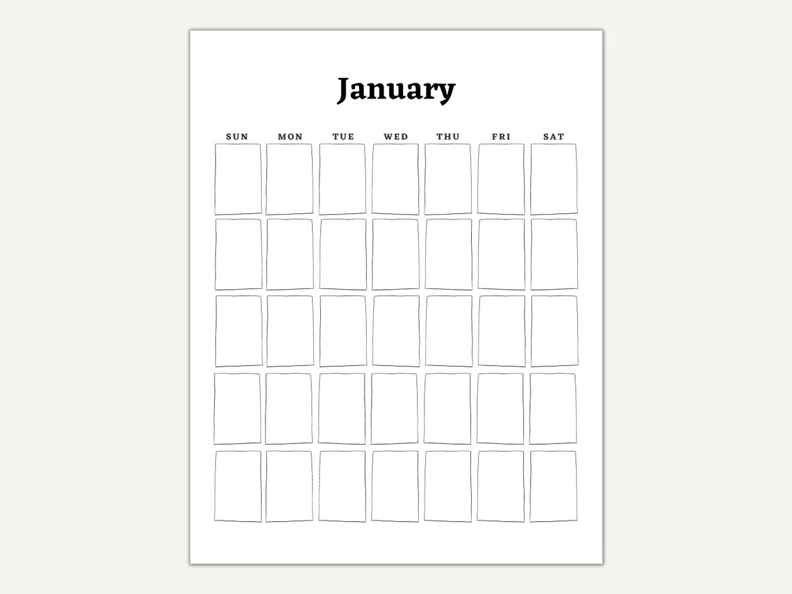 Blank Calendar Printable Blank Monthly Calendar Printable Monthly