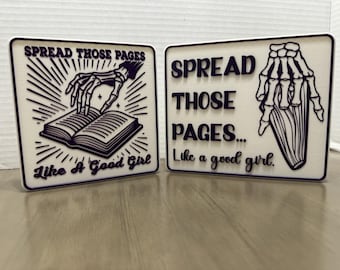 Donkerromantisch boekenplankbord | 3D-geprint decor | Pittige Booktok-merchandise